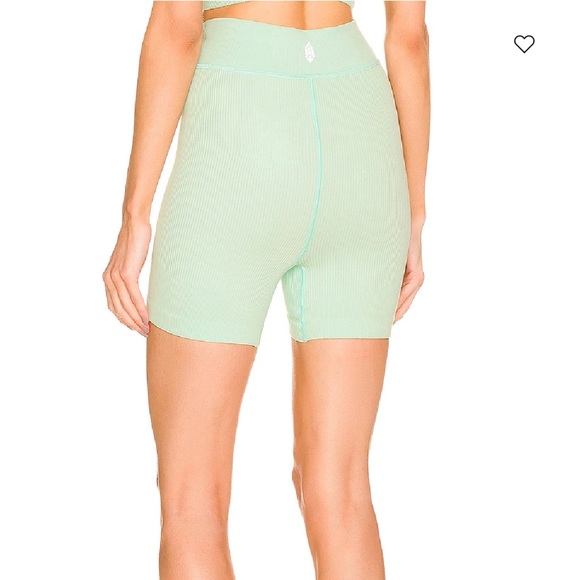 NWT Free People Movement Turquoise Mint Free Throw Ribbed Biker Short Medium - Picture 3 of 4
